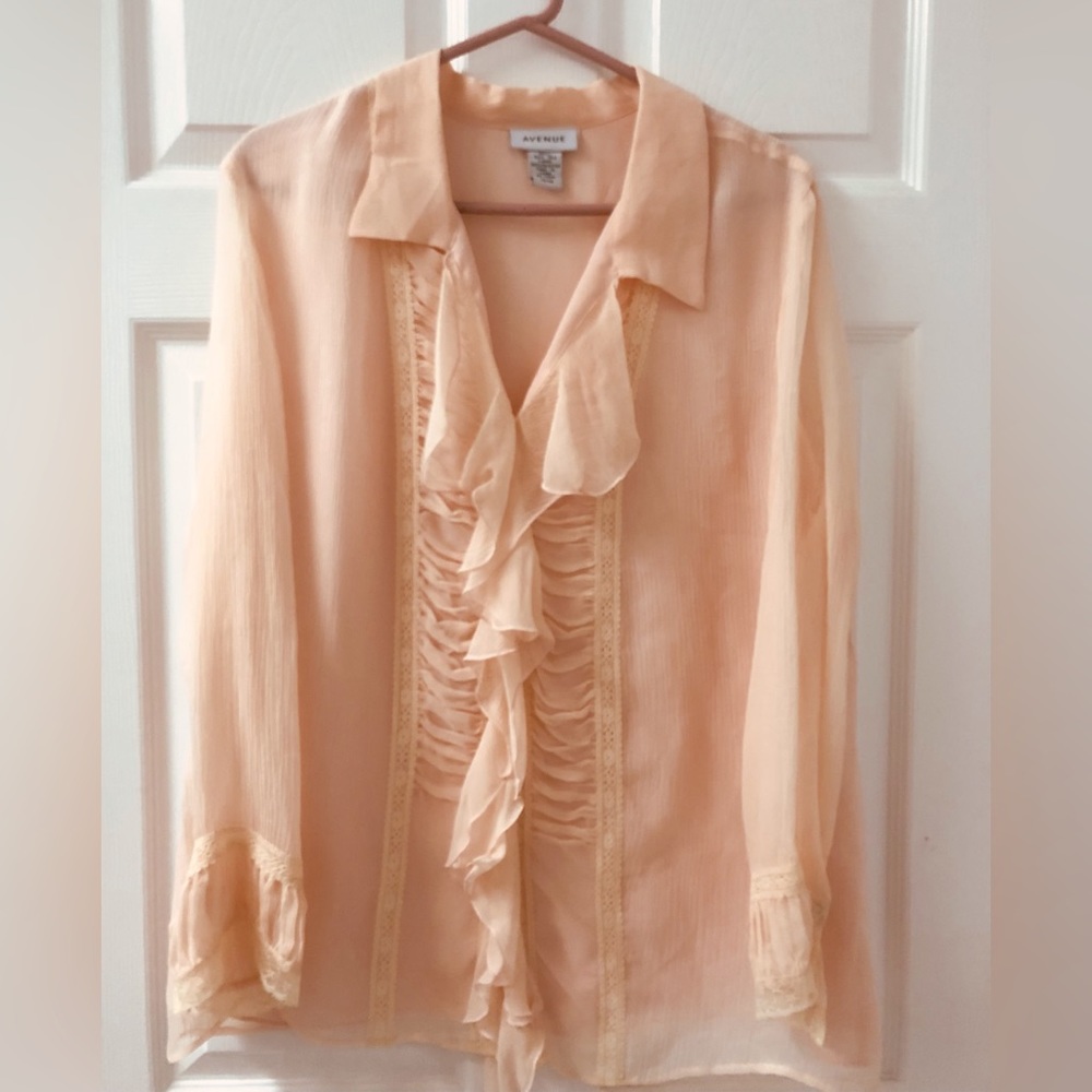 Avenue Silk Blouse SZ 16